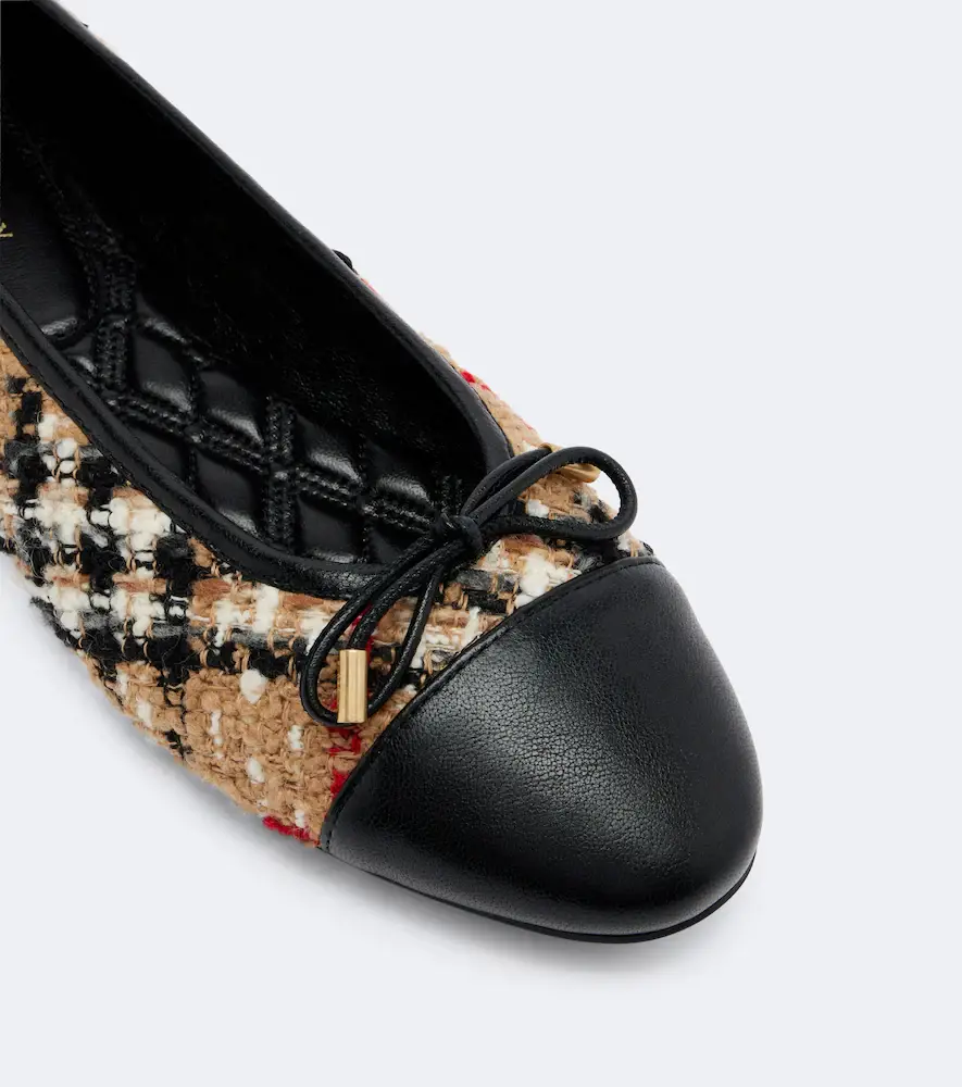 Burberry Check bouclé ballet flats | Thumbnail 4 Burberry Check bouclé ballet flats | Thumbnail 4