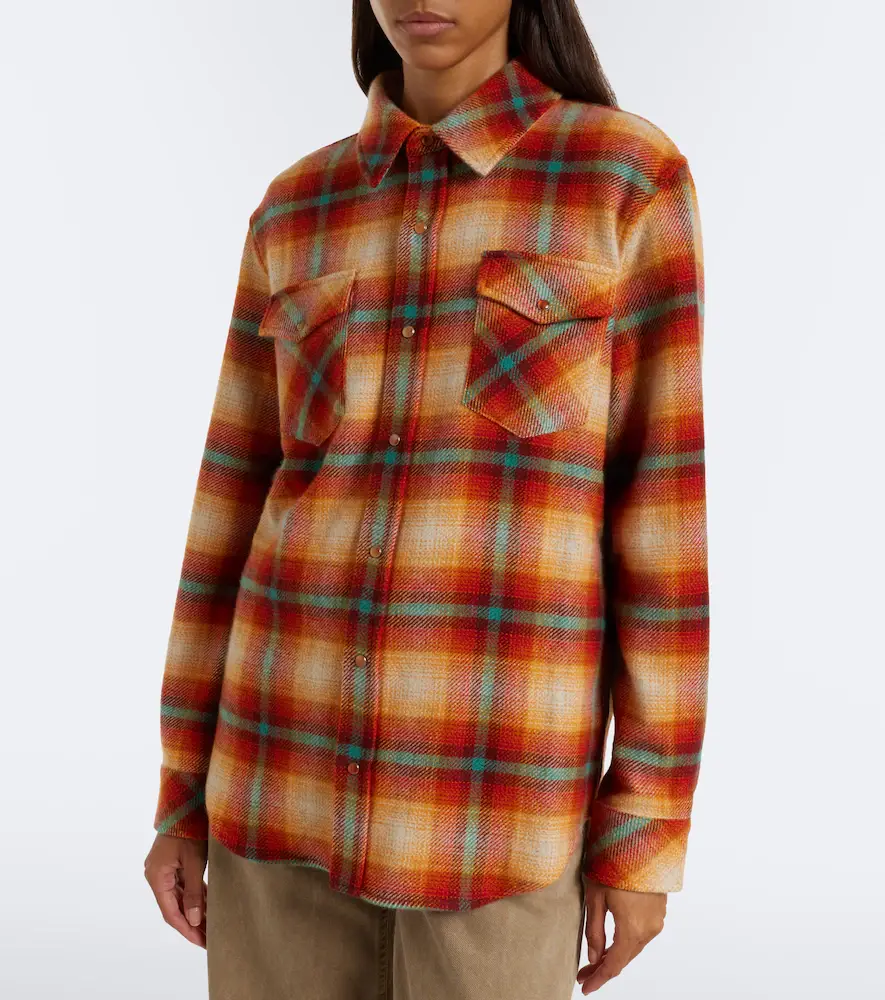 God’s True Cashmere Red Sun Shadow plaid cashmere shirt | Thumbnail 2 God’s True Cashmere Red Sun Shadow plaid cashmere shirt | Thumbnail 2