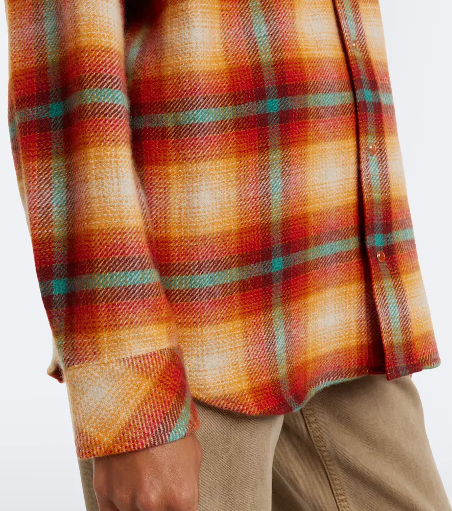 God’s True Cashmere Red Sun Shadow plaid cashmere shirt | Thumbnail 3 God’s True Cashmere Red Sun Shadow plaid cashmere shirt | Thumbnail 3