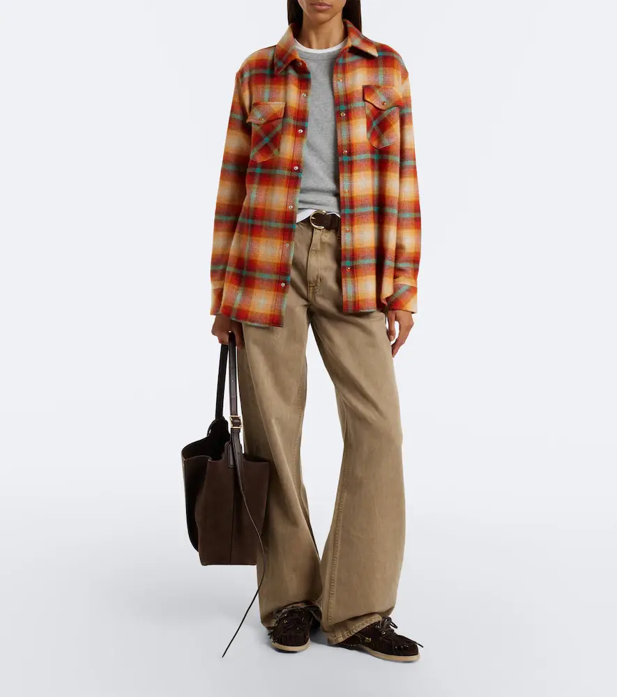 God’s True Cashmere Red Sun Shadow plaid cashmere shirt | Thumbnail 5 God’s True Cashmere Red Sun Shadow plaid cashmere shirt | Thumbnail 5