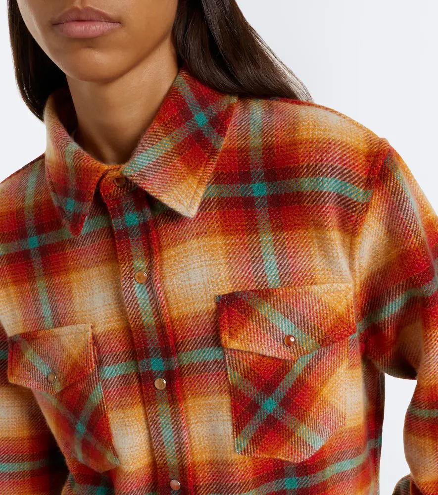 God’s True Cashmere Red Sun Shadow plaid cashmere shirt | Thumbnail 6 God’s True Cashmere Red Sun Shadow plaid cashmere shirt | Thumbnail 6