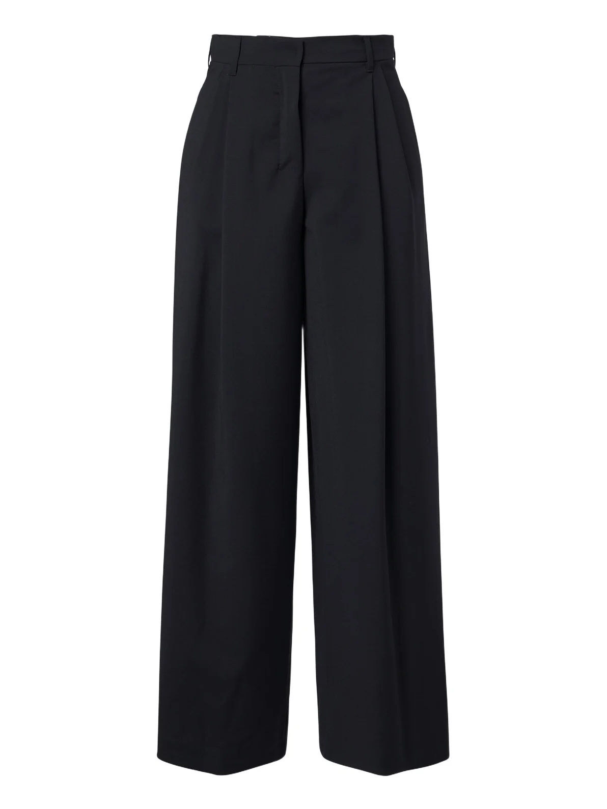 Wide-leg pleated virgin wool pants Wide-leg pleated virgin wool pants