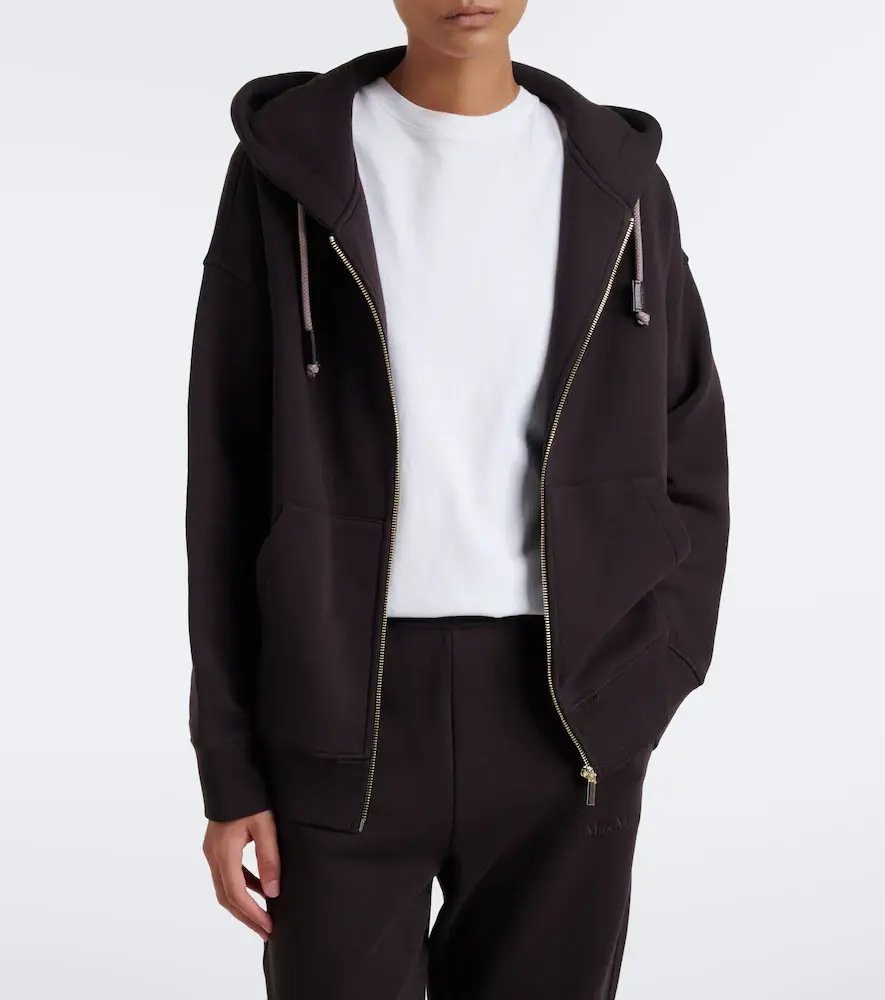 'S Max Mara 'S Max Mara Cotton-blend zip-up hoodie | Thumbnail 4 'S Max Mara 'S Max Mara Cotton-blend zip-up hoodie | Thumbnail 4