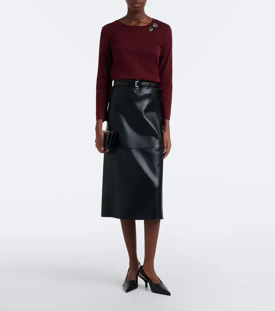 'S Max Mara 'S Max Mara Embellished cotton-jersey T-shirt | Thumbnail 2 'S Max Mara 'S Max Mara Embellished cotton-jersey T-shirt | Thumbnail 2