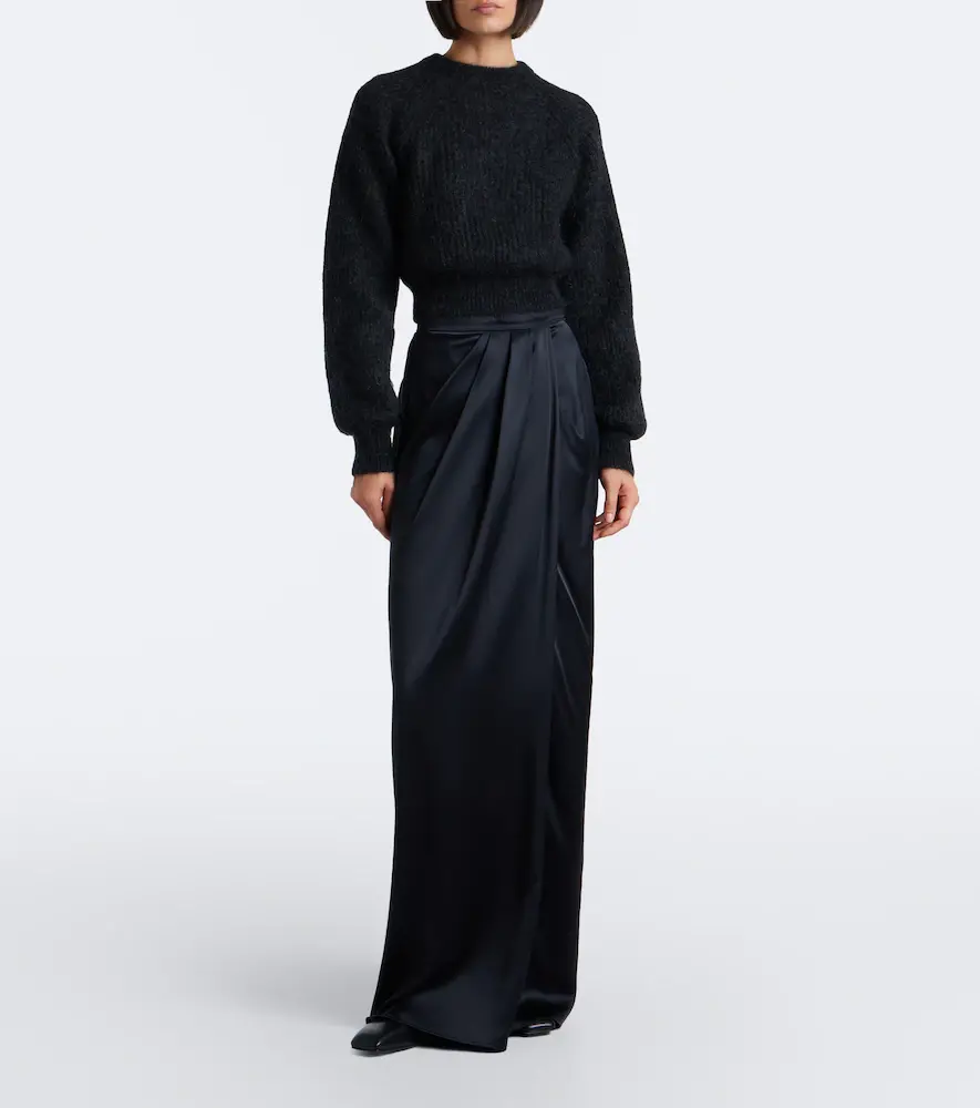 Max Mara Draped silk maxi skirt | Thumbnail 4 Max Mara Draped silk maxi skirt | Thumbnail 4