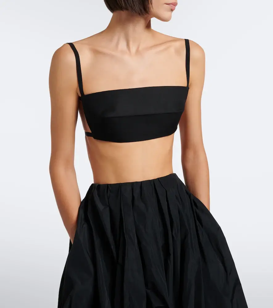 Jil Sander Open-back wool and silk bandeau top | Thumbnail 2 Jil Sander Open-back wool and silk bandeau top | Thumbnail 2
