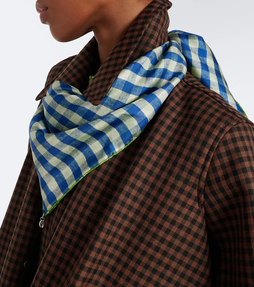 Loewe x Cosima von Bonin checked silk twill scarf | Thumbnail 4 Loewe x Cosima von Bonin checked silk twill scarf | Thumbnail 4
