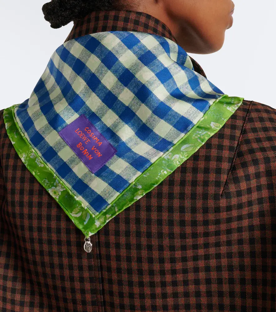 Loewe x Cosima von Bonin checked silk twill scarf | Thumbnail 5 Loewe x Cosima von Bonin checked silk twill scarf | Thumbnail 5
