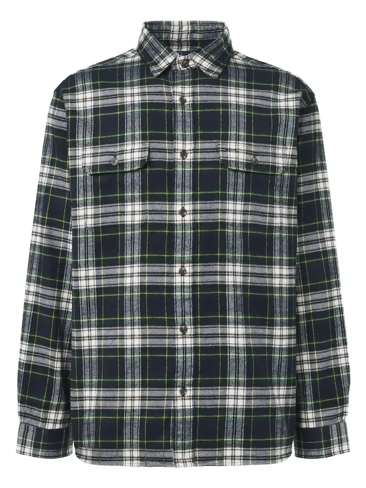 Checked cotton flannel shirt Checked cotton flannel shirt