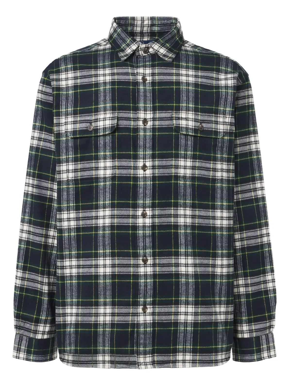 Checked cotton flannel shirt