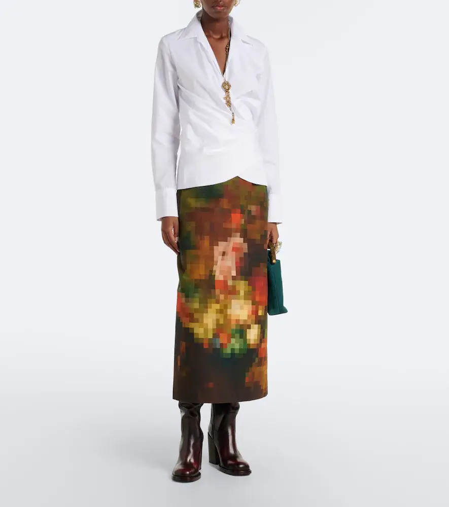 Dries Van Noten Cotton poplin wrap shirt | Thumbnail 2 Dries Van Noten Cotton poplin wrap shirt | Thumbnail 2