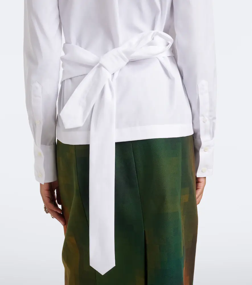 Dries Van Noten Cotton poplin wrap shirt | Thumbnail 4 Dries Van Noten Cotton poplin wrap shirt | Thumbnail 4