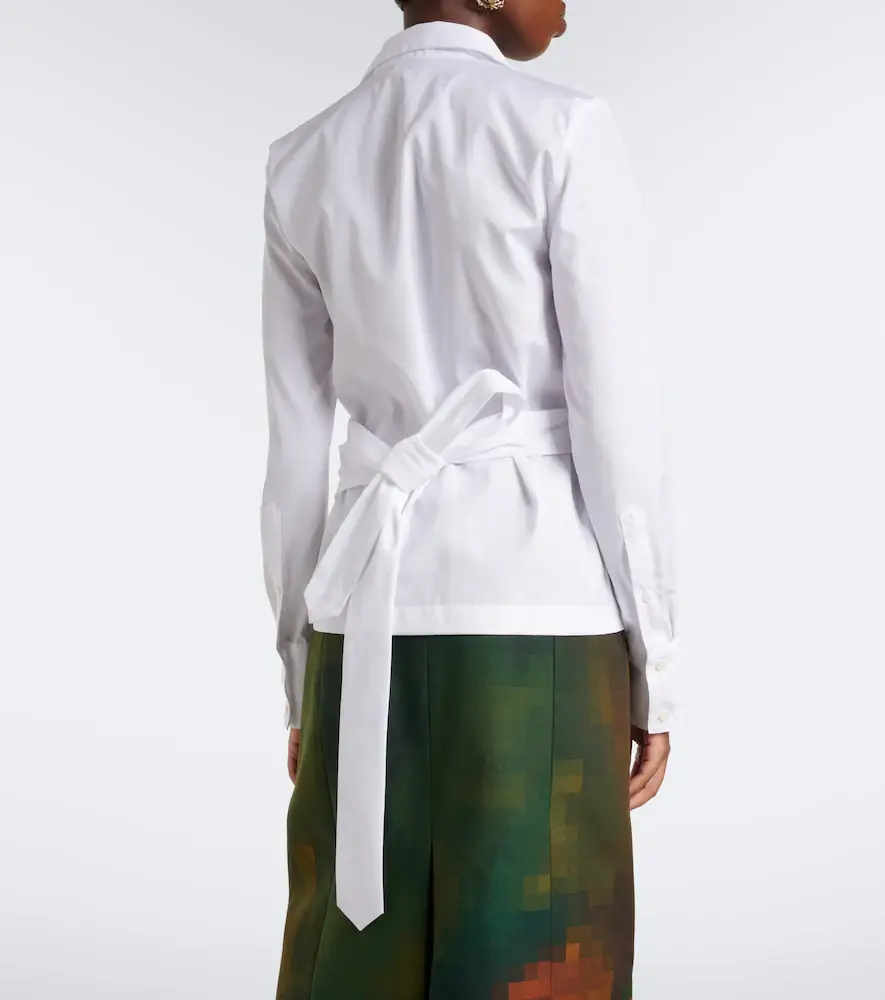 Dries Van Noten Cotton poplin wrap shirt | Thumbnail 5 Dries Van Noten Cotton poplin wrap shirt | Thumbnail 5