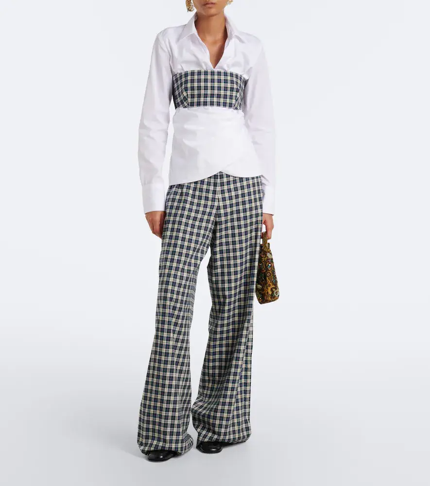 Dries Van Noten Plaid cotton flannel bandeau top | Thumbnail 2 Dries Van Noten Plaid cotton flannel bandeau top | Thumbnail 2