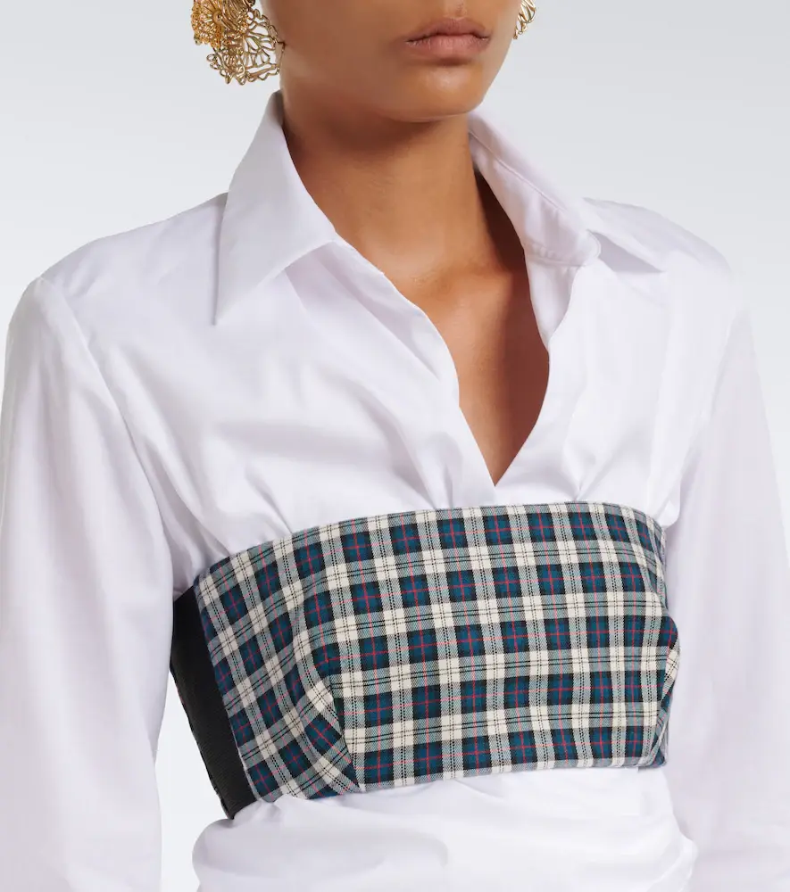 Dries Van Noten Plaid cotton flannel bandeau top | Thumbnail 3 Dries Van Noten Plaid cotton flannel bandeau top | Thumbnail 3