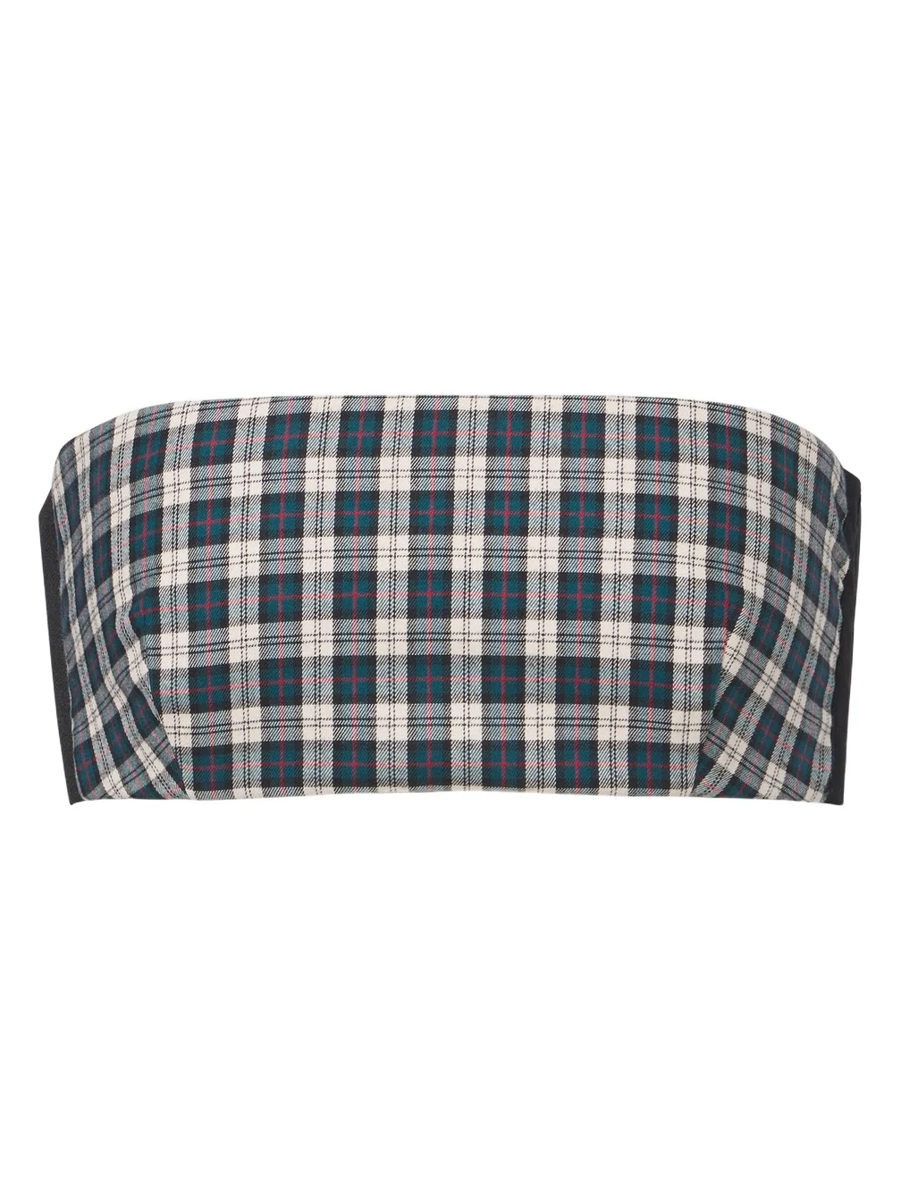 Dries Van Noten Plaid cotton flannel bandeau top