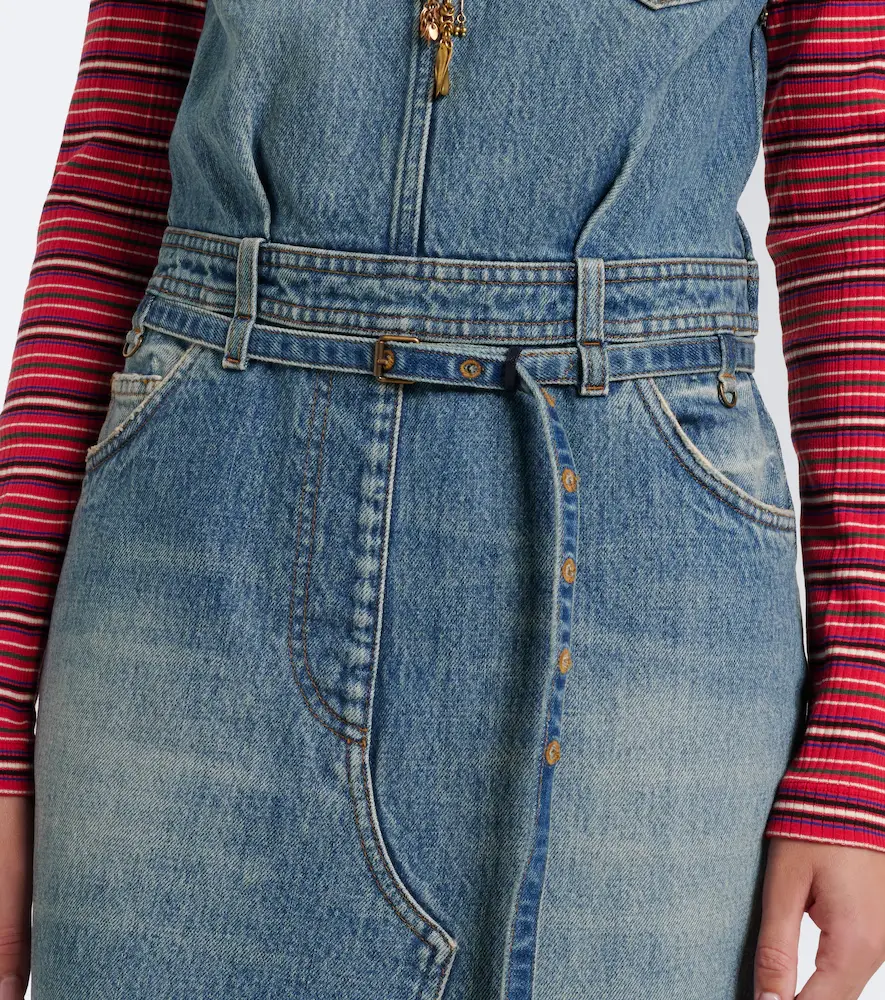 Dries Van Noten Denim faded maxi dress | Thumbnail 2