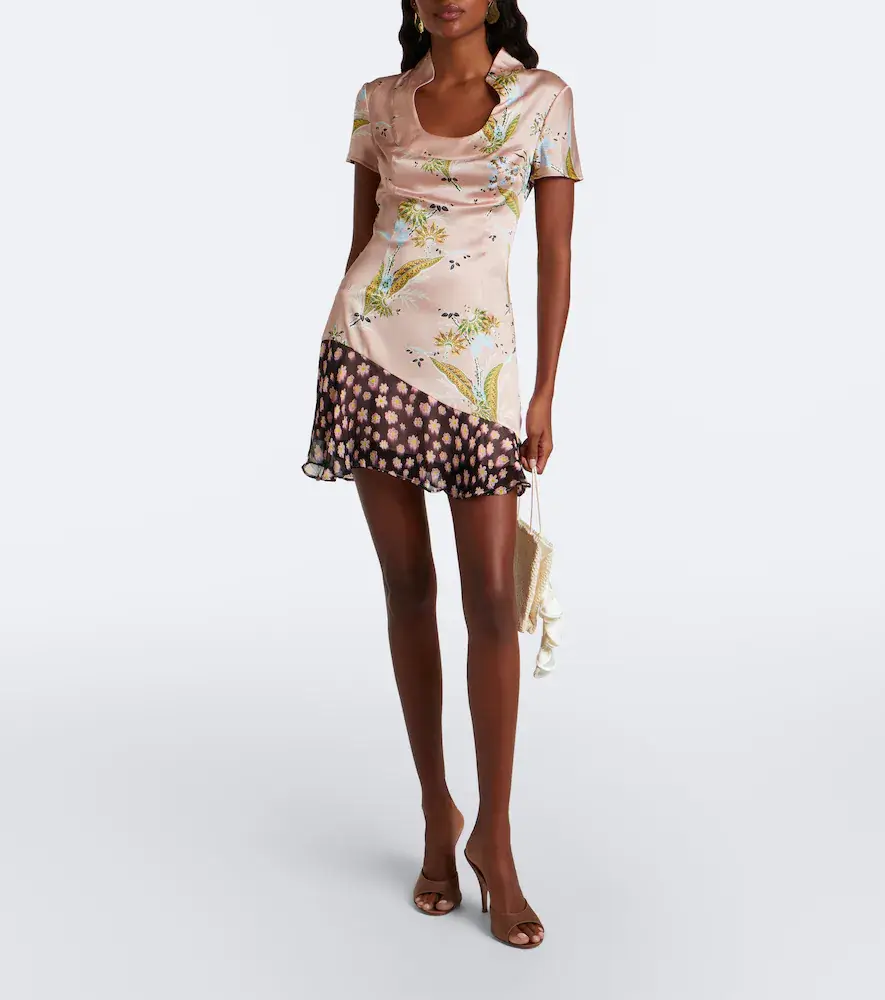 Staud Rae floral silk-blend satin minidress | Thumbnail 3 Staud Rae floral silk-blend satin minidress | Thumbnail 3