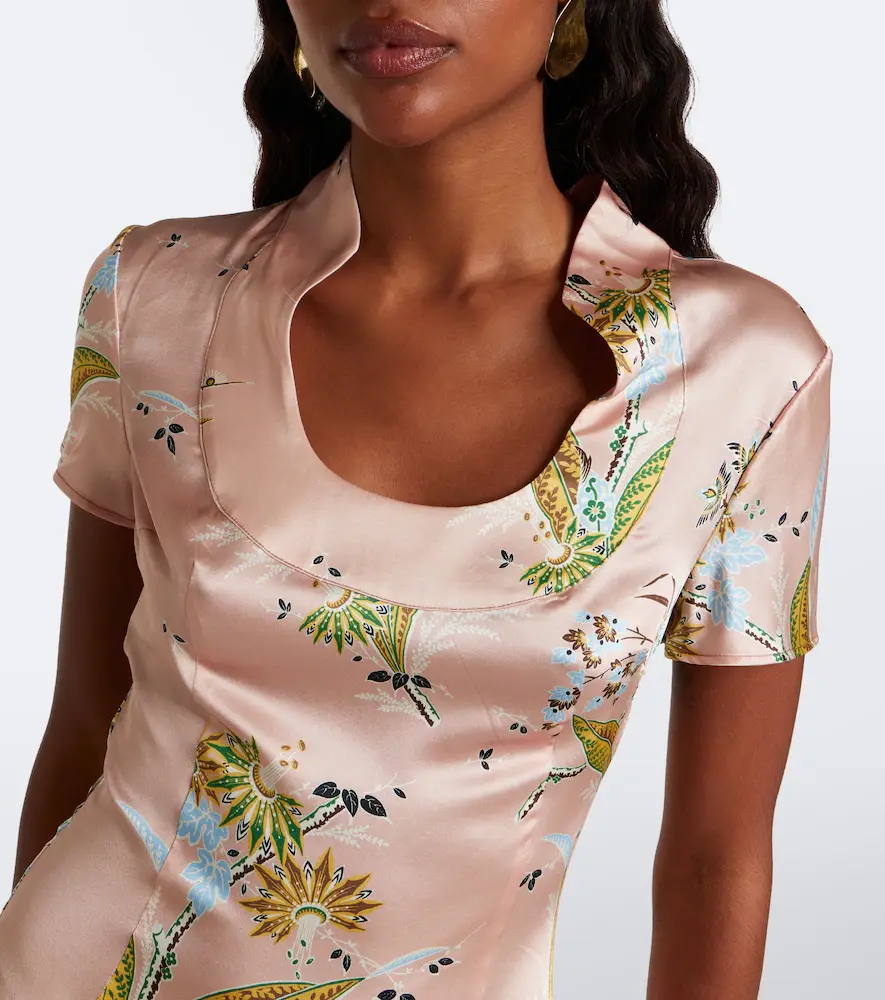 Staud Rae floral silk-blend satin minidress | Thumbnail 5 Staud Rae floral silk-blend satin minidress | Thumbnail 5