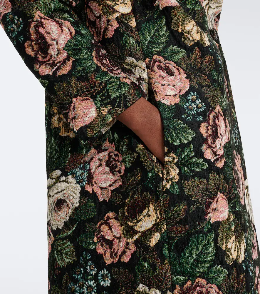 Dries Van Noten Floral jacquard coat | Thumbnail 2
