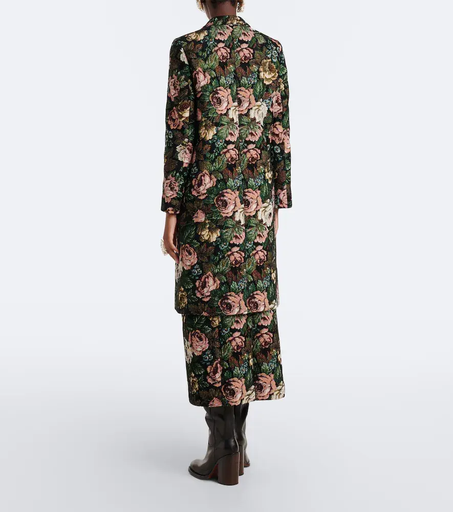 Dries Van Noten Floral jacquard coat | Thumbnail 5