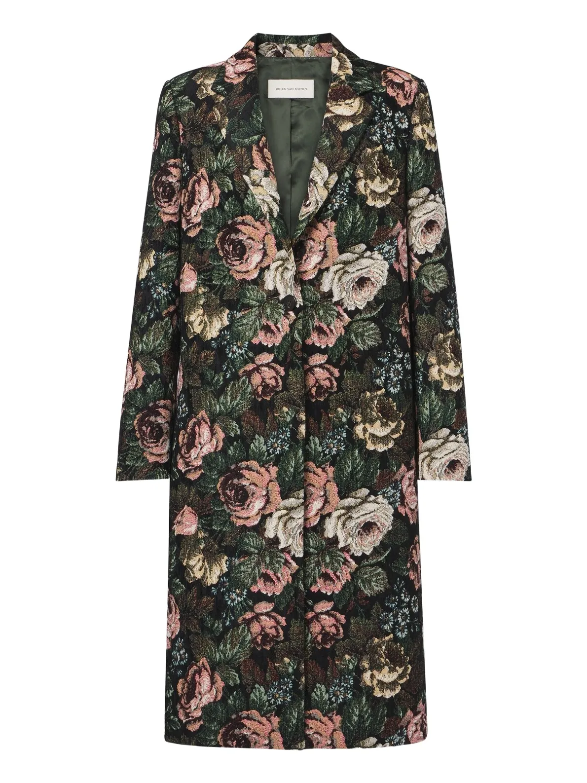 Dries Van Noten Floral jacquard coat