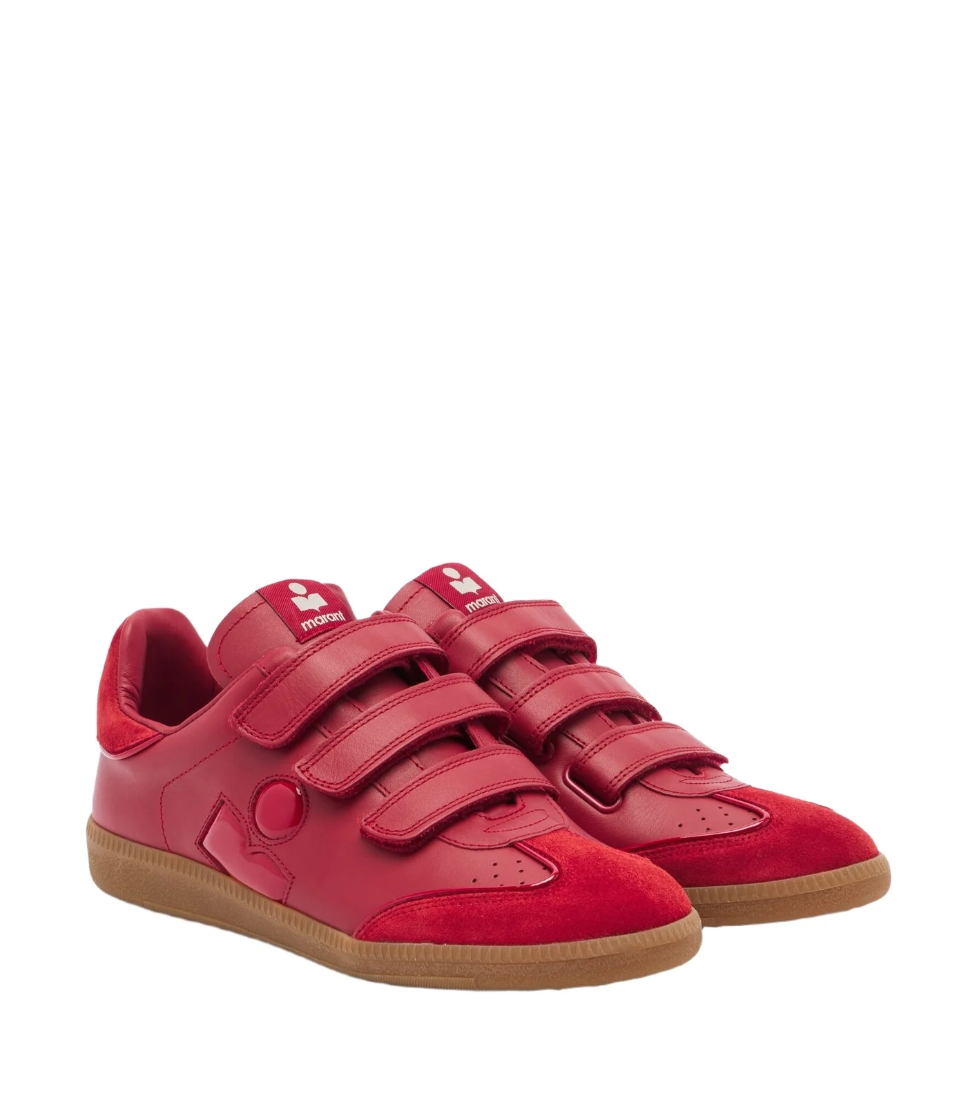 Beth suede-trimmed leather sneakers Beth suede-trimmed leather sneakers