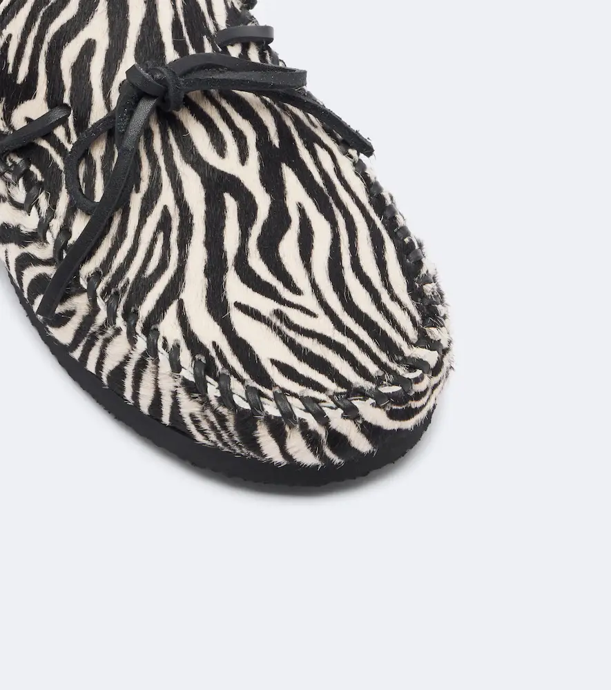Isabel Marant Fitza zebra-print calf hair loafers | Thumbnail 2