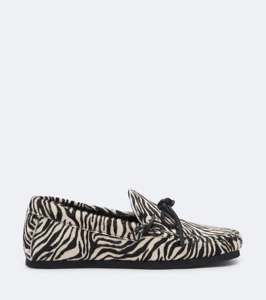 Isabel Marant Fitza zebra-print calf hair loafers | Thumbnail 3