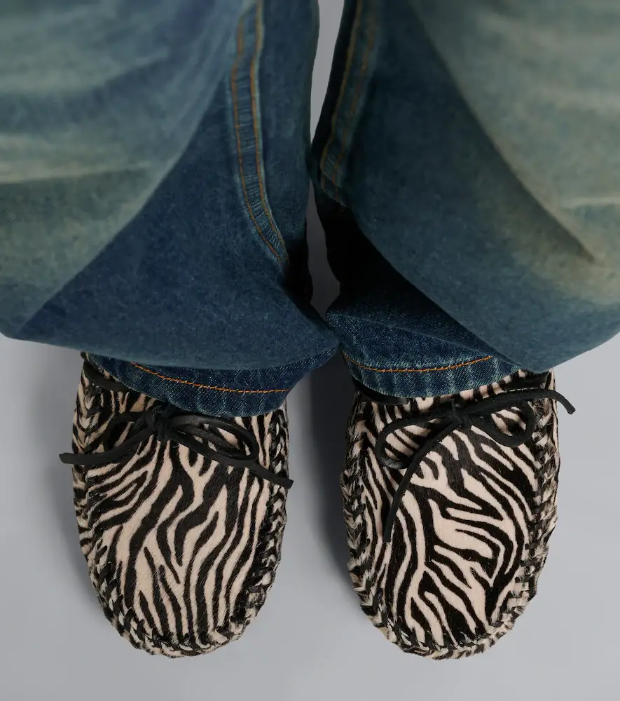 Isabel Marant Fitza zebra-print calf hair loafers | Thumbnail 6