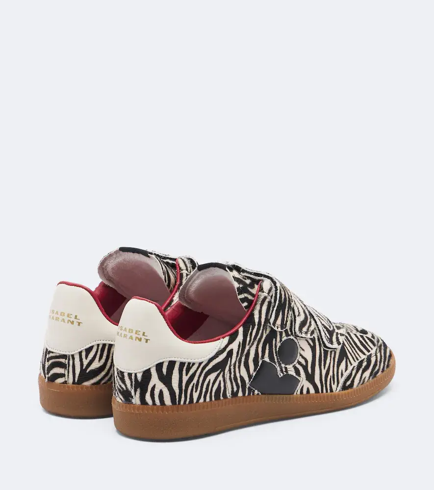 Isabel Marant Beth zebra-print calf hair sneakers | Thumbnail 2