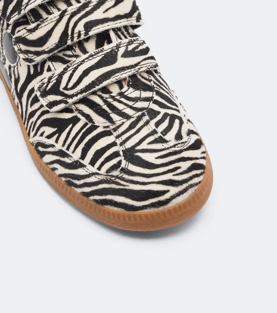 Isabel Marant Beth zebra-print calf hair sneakers | Thumbnail 3
