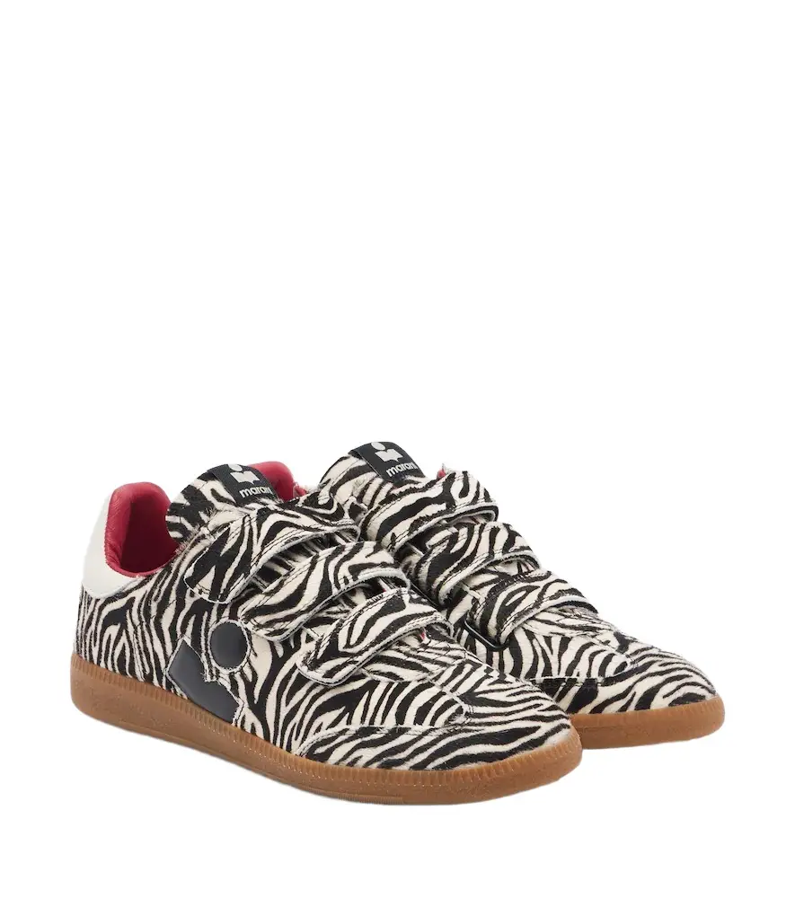 Isabel Marant Beth zebra-print calf hair sneakers