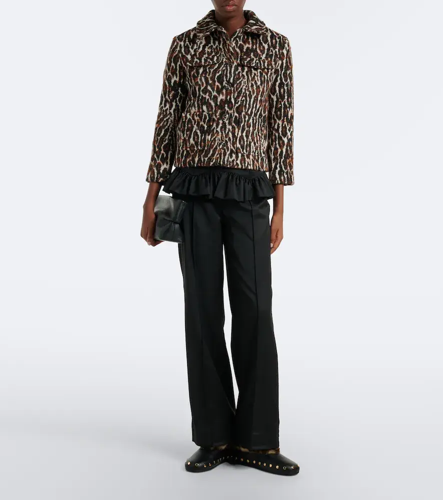 Ganni Leopard-print jacquard jacket | Thumbnail 2 Ganni Leopard-print jacquard jacket | Thumbnail 2