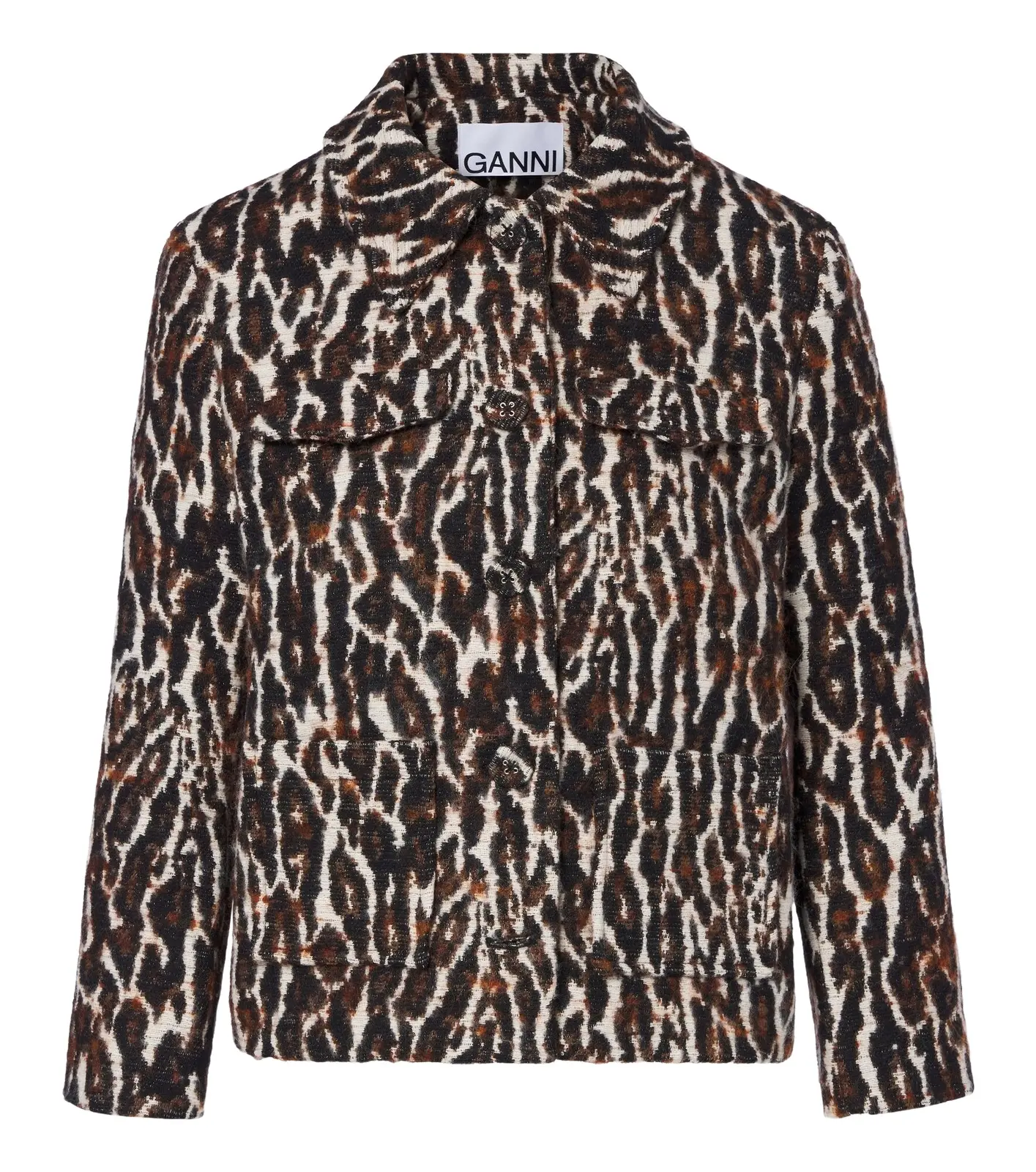 Leopard-print jacquard jacket Leopard-print jacquard jacket