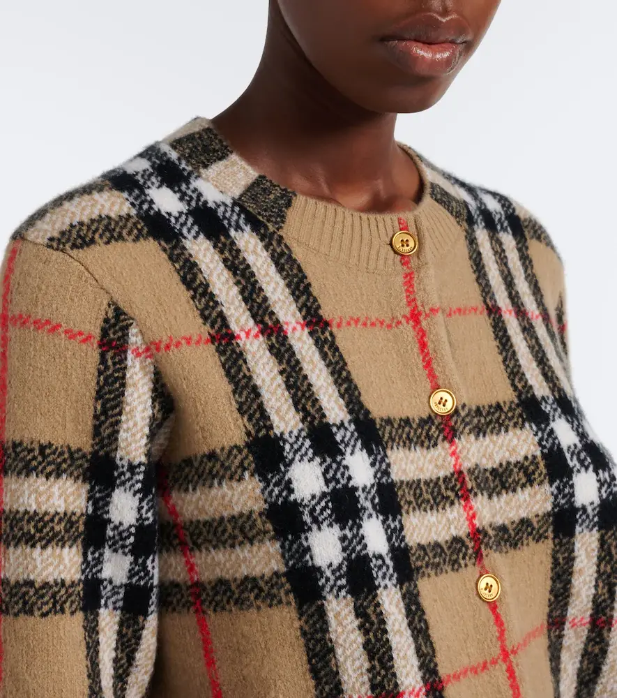 Burberry Check cashmere cardigan | Thumbnail 2