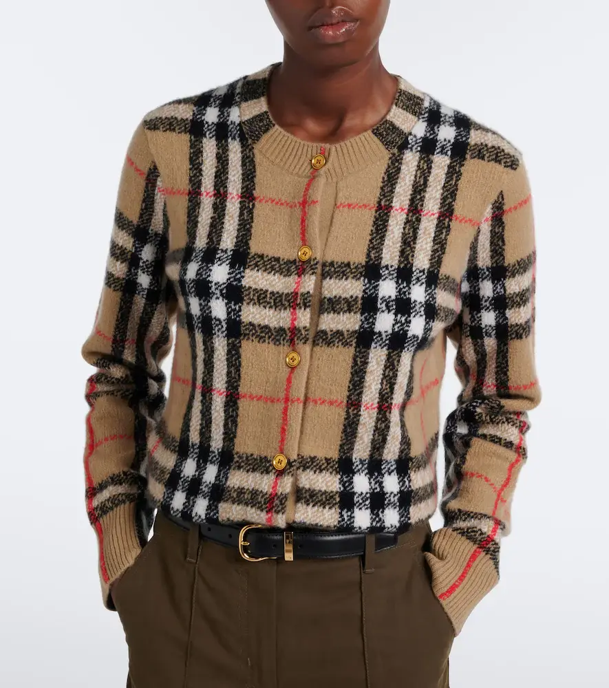 Burberry Check cashmere cardigan | Thumbnail 5