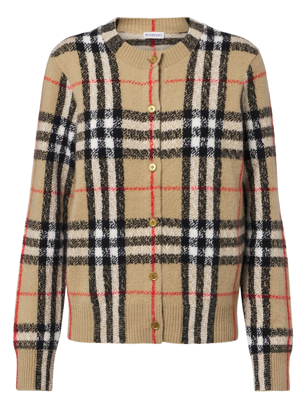 Check cashmere cardigan Check cashmere cardigan
