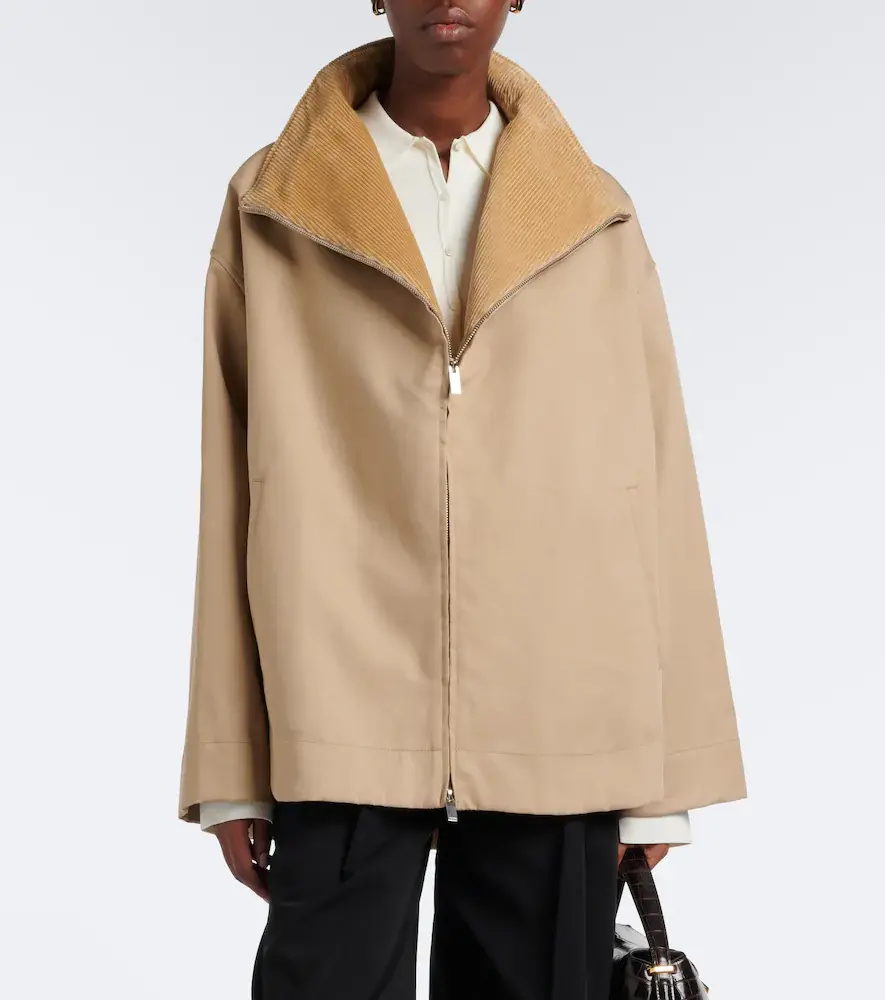 TOTEME Oversized corduroy-trimmed cotton jacket | Thumbnail 2 TOTEME Oversized corduroy-trimmed cotton jacket | Thumbnail 2