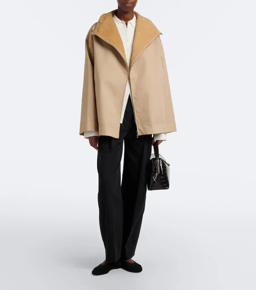 TOTEME Oversized corduroy-trimmed cotton jacket | Thumbnail 4 TOTEME Oversized corduroy-trimmed cotton jacket | Thumbnail 4