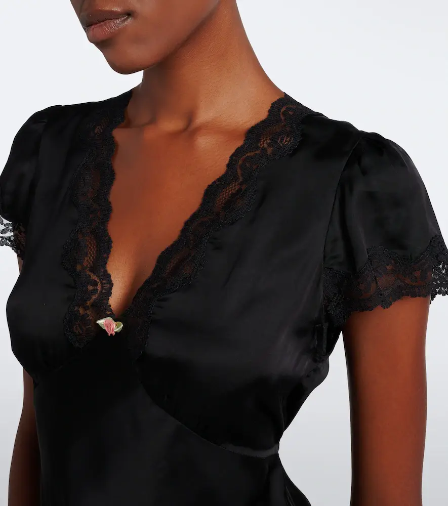Rixo Karia lace-trimmed satin top | Thumbnail 4 Rixo Karia lace-trimmed satin top | Thumbnail 4