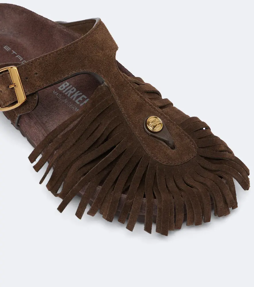 Etro x Birkenstock Gizeh fringed suede sandals | Thumbnail 5