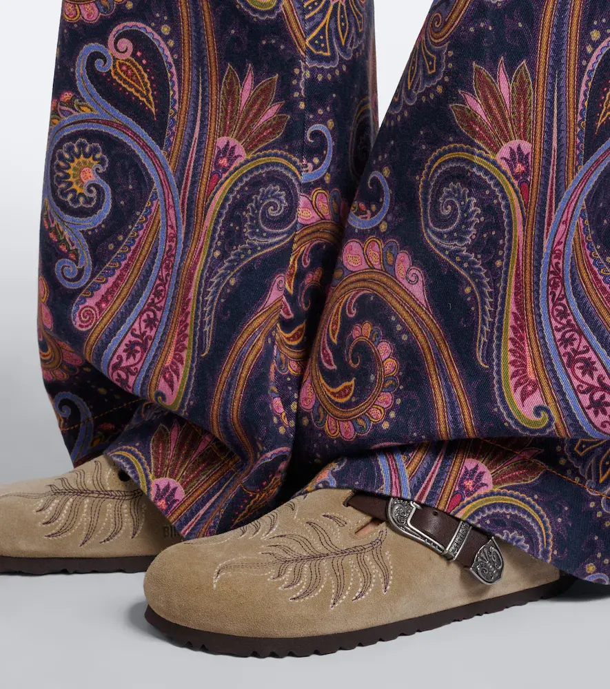 Etro x Birkenstock Boston embroidered suede clogs | Thumbnail 2