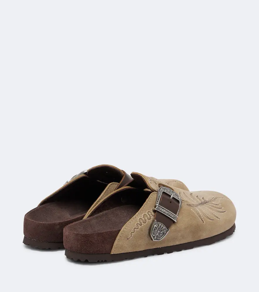 Etro x Birkenstock Boston embroidered suede clogs | Thumbnail 6