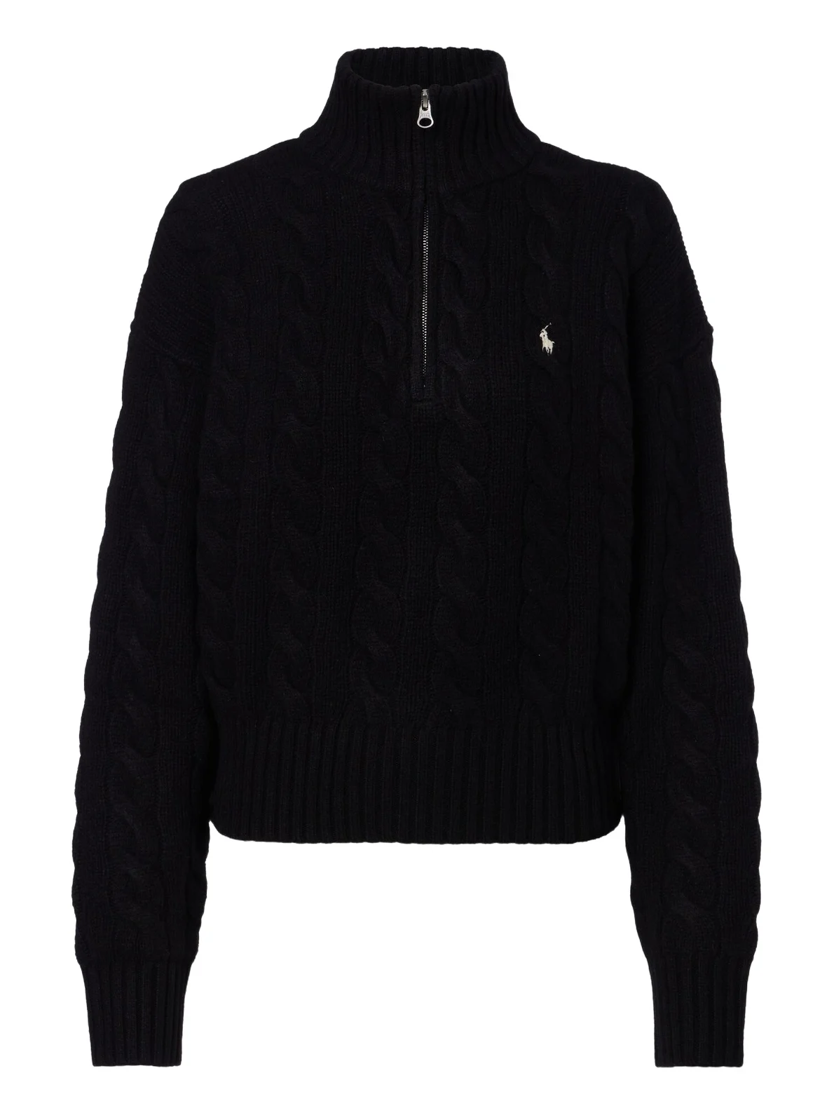 Cable-knit wool and cashmere sweater