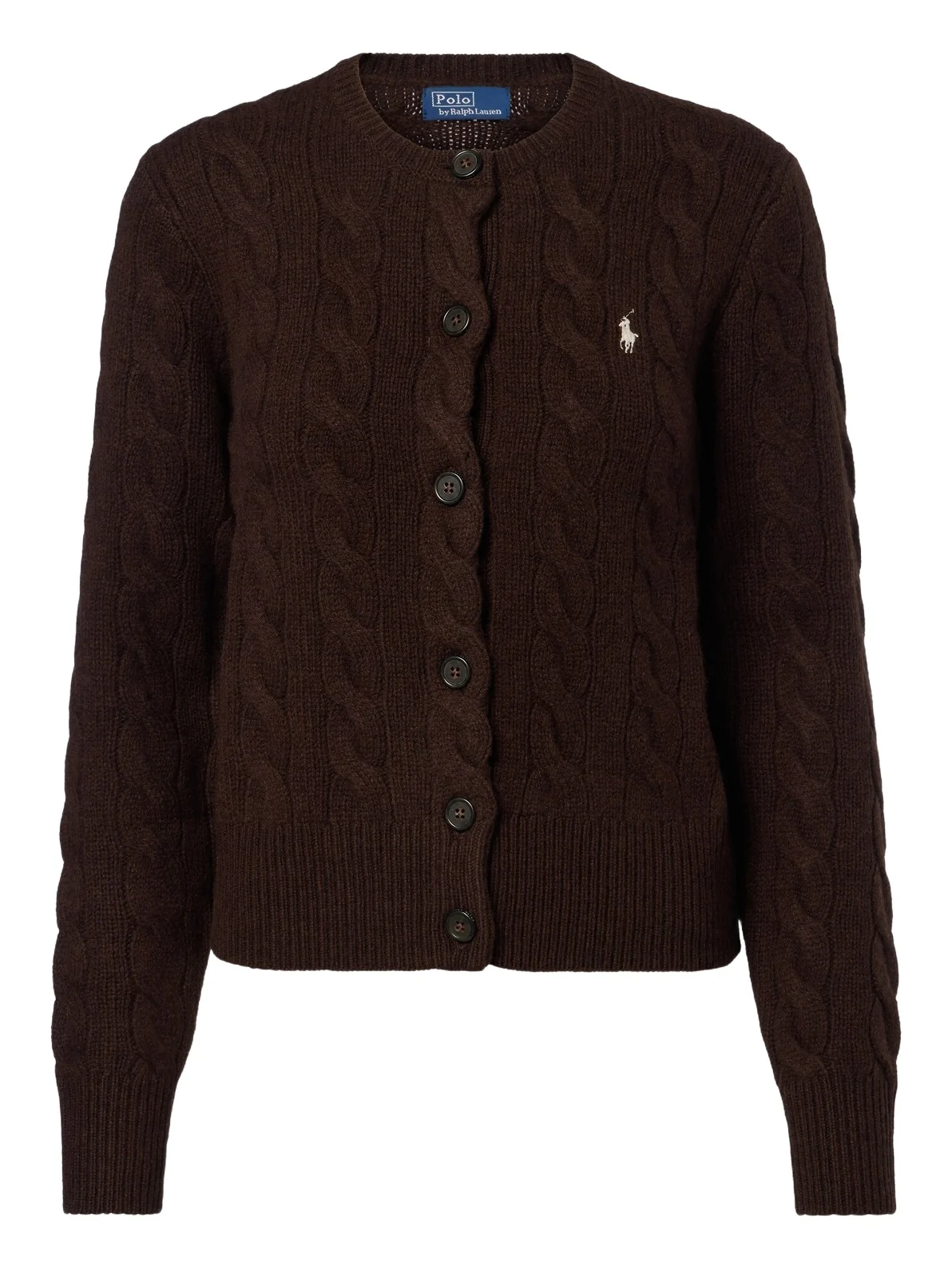 Cable-knit wool and cashmere cardigan Cable-knit wool and cashmere cardigan