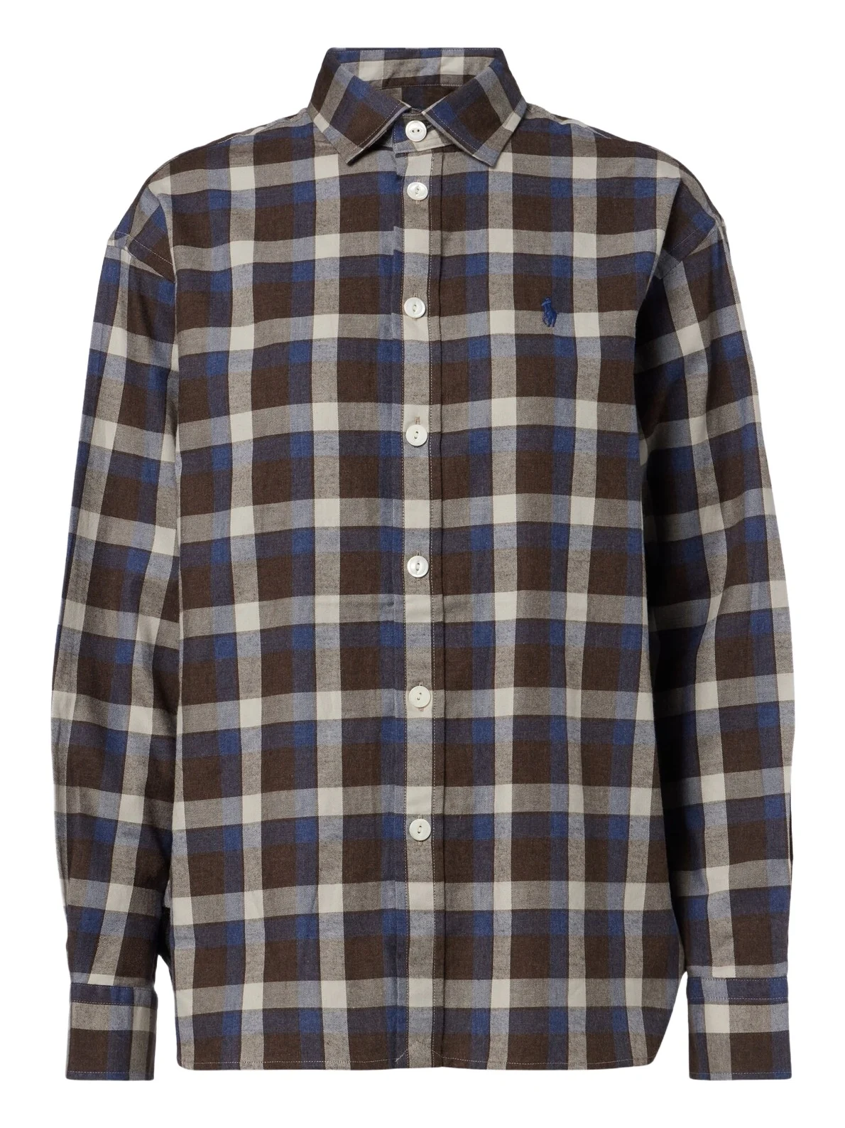 Checked cotton flannel shirt