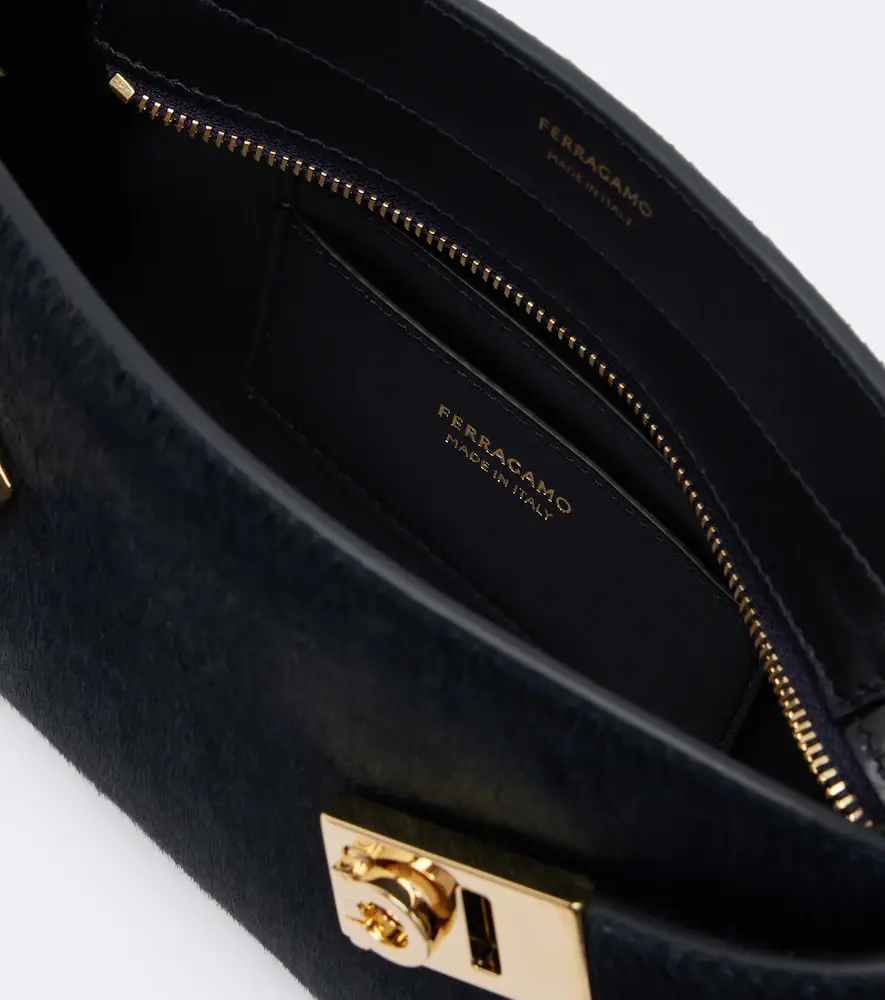 Ferragamo Hug Small calf hair clutch | Thumbnail 2 Ferragamo Hug Small calf hair clutch | Thumbnail 2