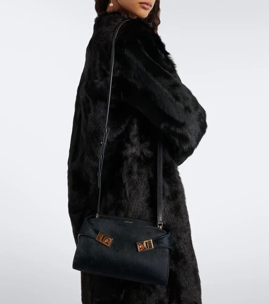Ferragamo Hug Small calf hair clutch | Thumbnail 4 Ferragamo Hug Small calf hair clutch | Thumbnail 4