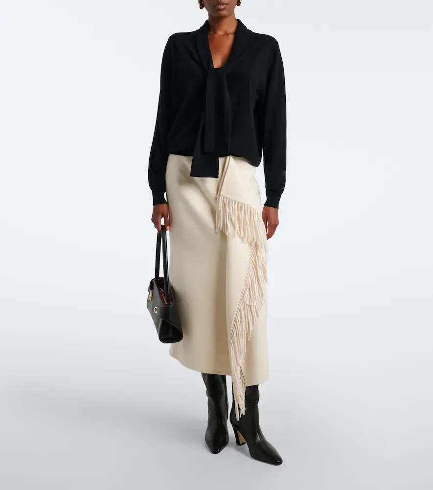 Jardin des Orangers Tie-neck wool and cashmere sweater | Thumbnail 2 Jardin des Orangers Tie-neck wool and cashmere sweater | Thumbnail 2